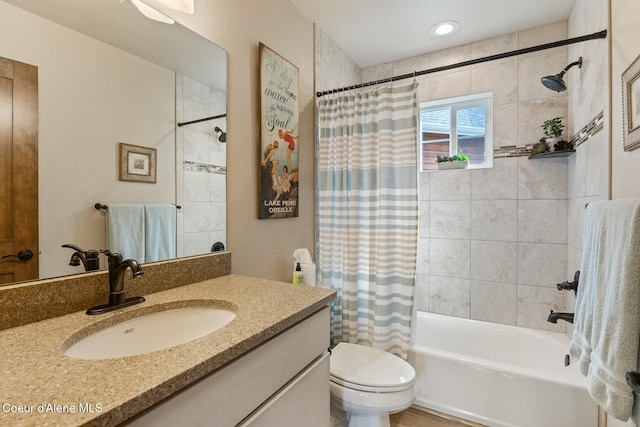 17 Hitchcock Dr, Dover, ID 83825 - full bathroom with shower / bathtub combination with curtain, toilet, and vanity