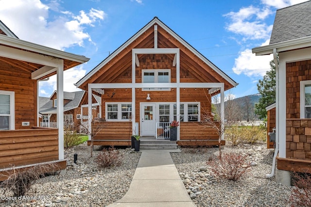 17 Hitchcock Dr, Dover, ID 83825 - view of front of home with covered porch and a mountain view