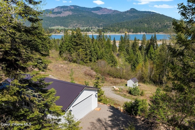 247 Living Waters Way, Priest River, ID 83856 - aerial view featuring a forest view and a water and mountain view