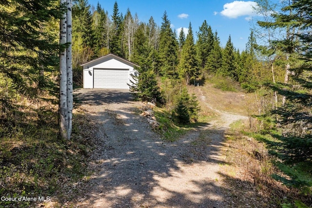247 Living Waters Way, Priest River, ID 83856 - exterior space with gravel driveway and a forest view