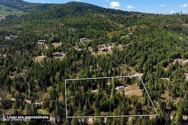 247 Living Waters Way, Priest River, ID 83856 - aerial view with a view of trees and a mountain view