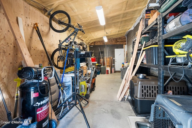 storage room featuring a garage