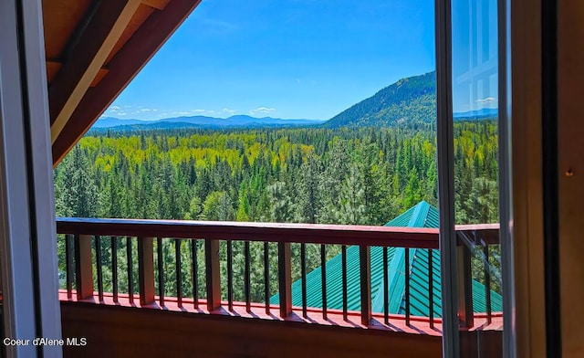 mountain view with a forest view