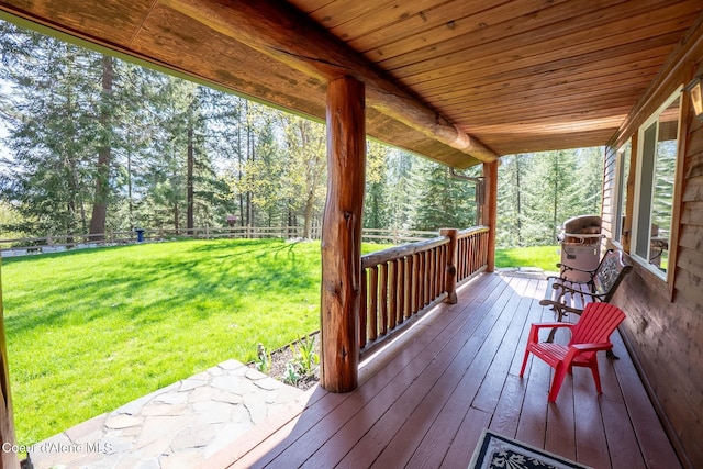 2264 Parker Canyon Rd, Bonners Ferry, ID 83805 - deck featuring fence and a yard