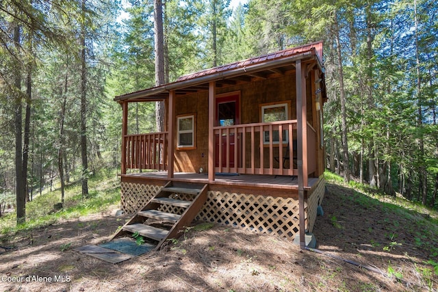 2264 Parker Canyon Rd, Bonners Ferry, ID 83805 - view of outdoor structure with a wooded view
