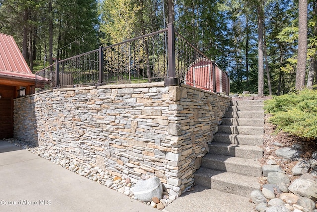 2264 Parker Canyon Rd, Bonners Ferry, ID 83805 - exterior details featuring stairway and fence