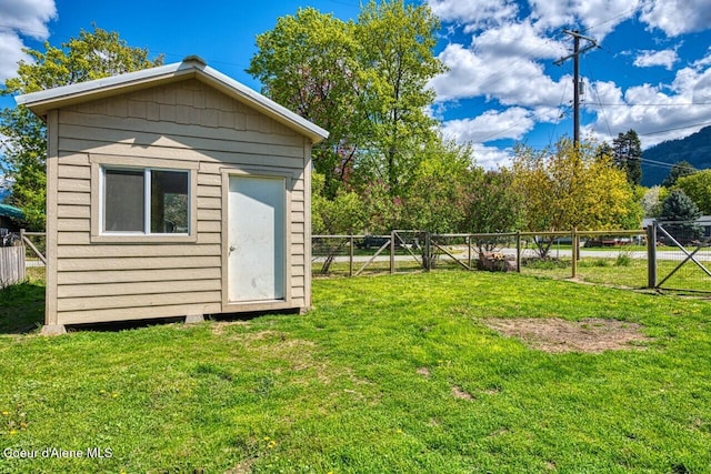 view of shed