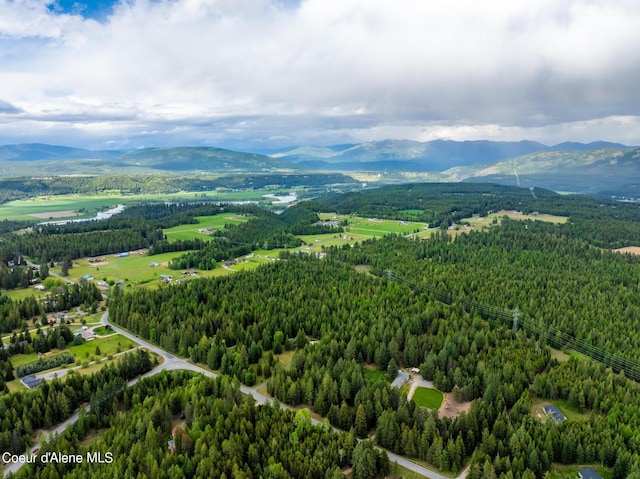 1201 Paradise Valley Rd, Bonners Ferry, ID 83805 - aerial overview of property's location featuring a mountainous background and a forest