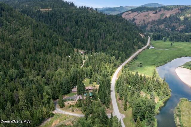19856 B St Joe River Rd, Calder, ID 83808 - aerial view with a water and mountain view and a forest view