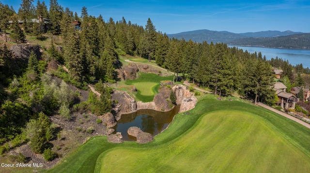 6012 W Quartzite Ln, Coeur Dalene, ID 83814 - bird's eye view of a water and mountain view and a golf club