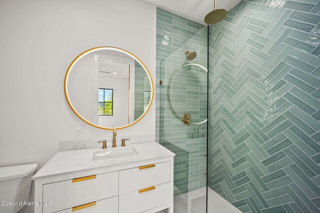 907 N B St, Coeur Dalene, ID 83814 - full bath featuring toilet, vanity, and walk in shower