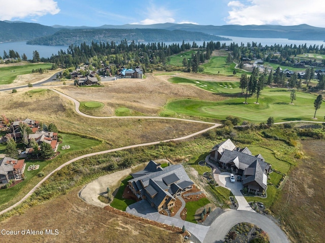 17056 S Lazurite Dr, Coeur Dalene, ID 83814 - bird's eye view featuring a water and mountain view and golf course view