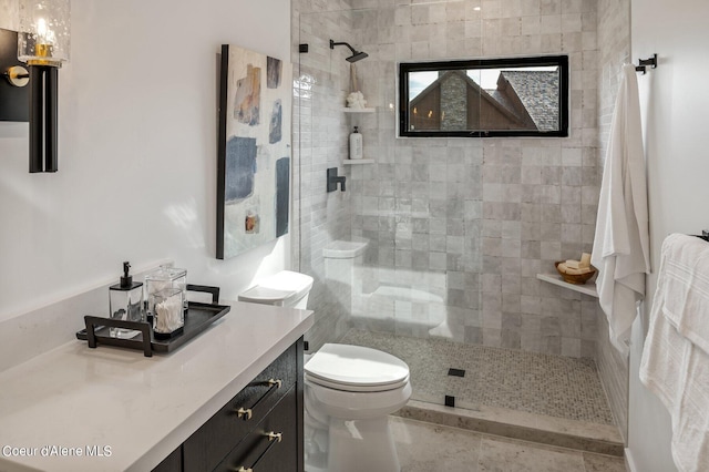 17056 S Lazurite Dr, Coeur Dalene, ID 83814 - bathroom with vanity, walk in shower, and toilet