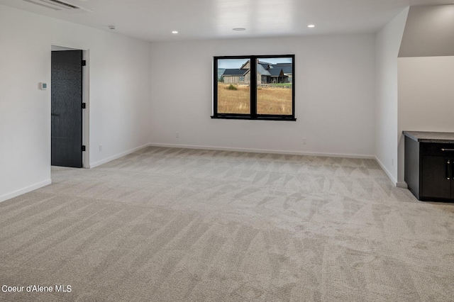 17056 S Lazurite Dr, Coeur Dalene, ID 83814 - unfurnished room with baseboards, light carpet, recessed lighting, and visible vents