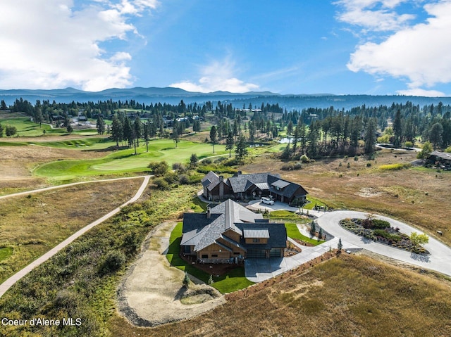 17056 S Lazurite Dr, Coeur Dalene, ID 83814 - aerial view featuring a mountain view and golf course view