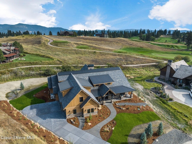 17056 S Lazurite Dr, Coeur Dalene, ID 83814 - aerial view featuring a mountain view