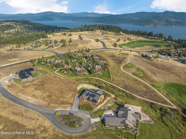 17056 S Lazurite Dr, Coeur Dalene, ID 83814 - drone / aerial view featuring a water and mountain view