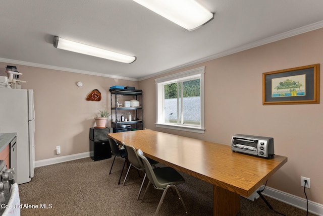 850 Hoop Loop, Priest River, ID 83856 - carpeted home office featuring crown molding and baseboards