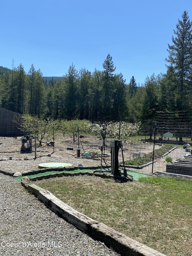 850 Hoop Loop, Priest River, ID 83856 - view of green lawn featuring a forest view