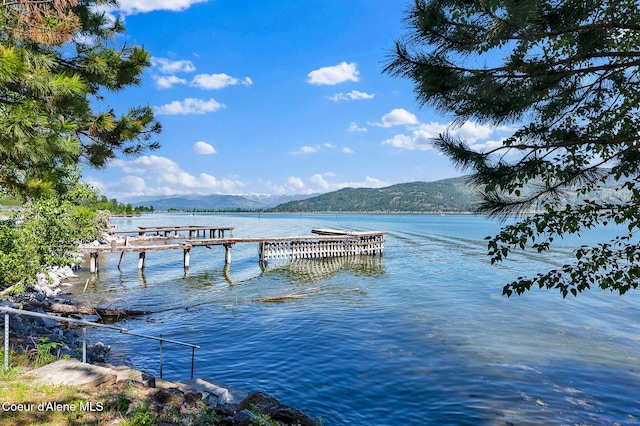 702 Merton Ave, Sandpoint, ID 83864 - dock featuring a water and mountain view