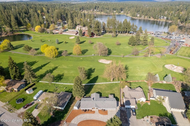 10792 N Magic Ct, Hayden, ID 83835 - aerial view of a large body of water, a forest, and a golf course
