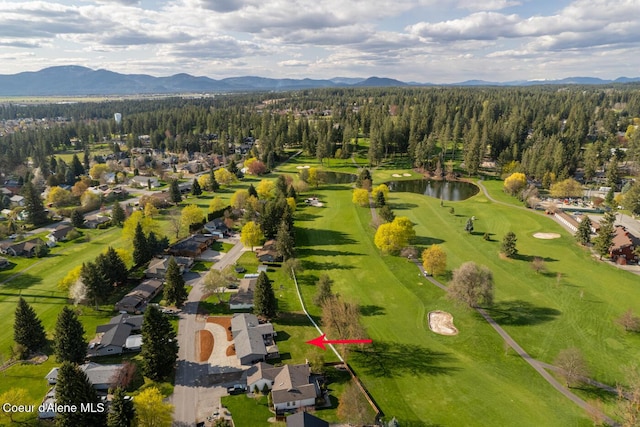 10792 N Magic Ct, Hayden, ID 83835 - aerial view of residential area featuring a water and mountain view and a local golf course