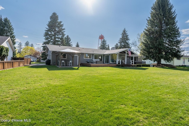10792 N Magic Ct, Hayden, ID 83835 - rear view of property featuring a gazebo and a patio area