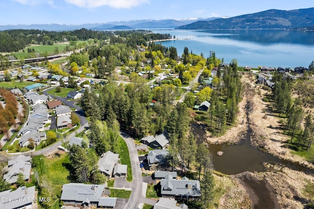 504 Hornby Pl, Dover, ID 83825 - aerial view of property and surrounding area with a water and mountain view and nearby suburban area