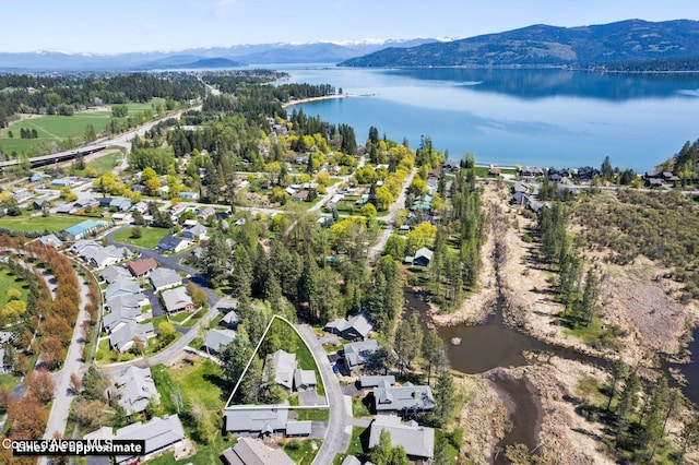 504 Hornby Pl, Dover, ID 83825 - aerial perspective of suburban area with a water and mountain view