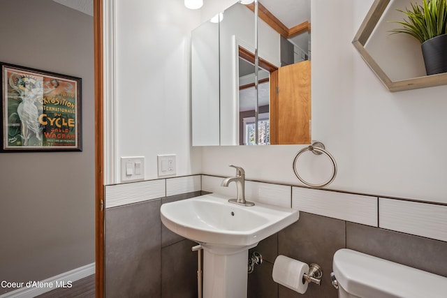 half bathroom with toilet