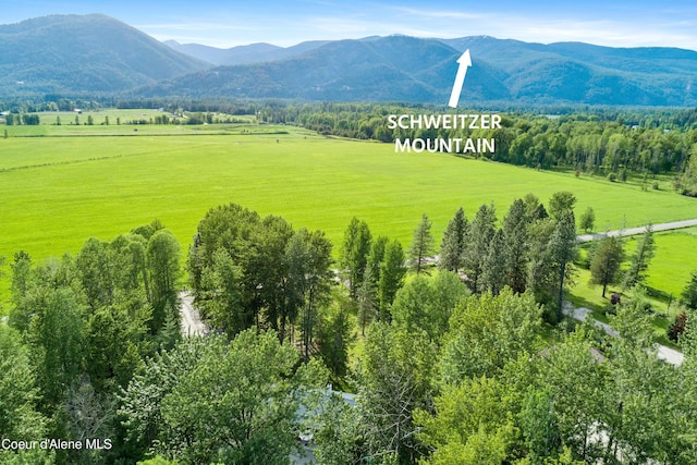 property view of mountains featuring a rural view