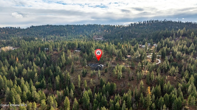 5969 W Highland Dr, Coeur Dalene, ID 83814 - aerial view with a wooded view