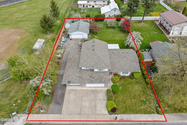 404 W 18th Ave, Post Falls, ID 83854 - birds eye view of property featuring a residential view