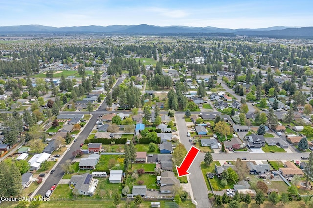404 W 18th Ave, Post Falls, ID 83854 - drone / aerial view with a residential view and a mountain view