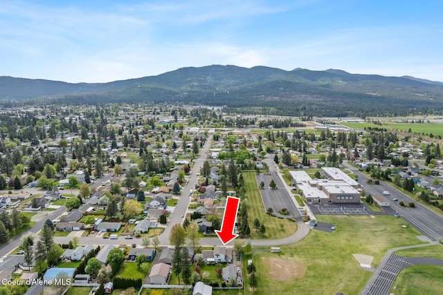 404 W 18th Ave, Post Falls, ID 83854 - birds eye view of property with a mountain view