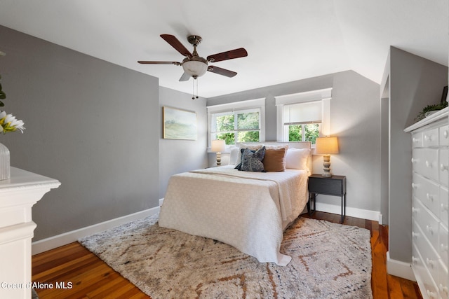 723 Forest Ave, Sandpoint, ID 83864 - bedroom with wood finished floors, baseboards, and ceiling fan