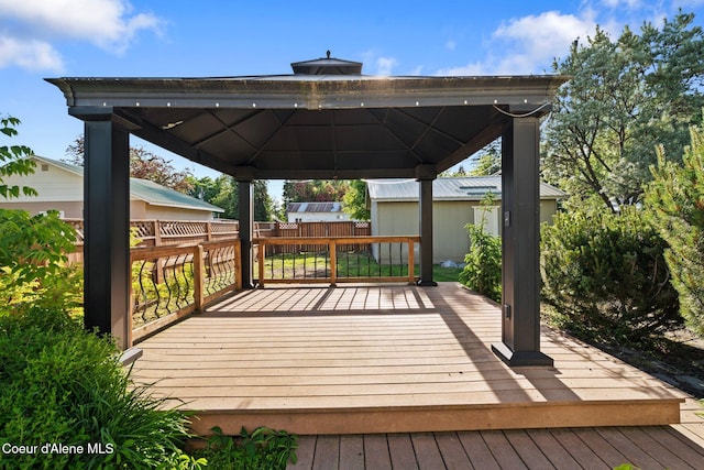 723 Forest Ave, Sandpoint, ID 83864 - wooden terrace featuring a gazebo
