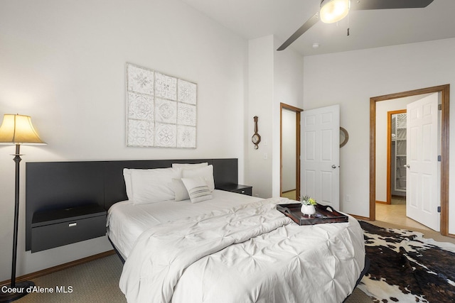 19820 S Alcan Rd, Coeur Dalene, ID 83814 - bedroom featuring carpet, baseboards, and a ceiling fan