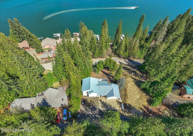 19820 S Alcan Rd, Coeur Dalene, ID 83814 - view from above of property featuring a nearby body of water