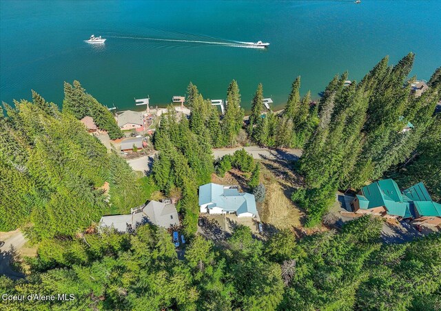 19820 S Alcan Rd, Coeur Dalene, ID 83814 - aerial view of property and surrounding area featuring a large body of water
