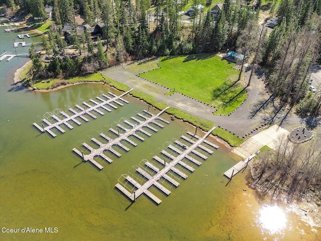 19820 S Alcan Rd, Coeur Dalene, ID 83814 - aerial view of a nearby body of water and a marina