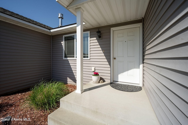view of doorway to property