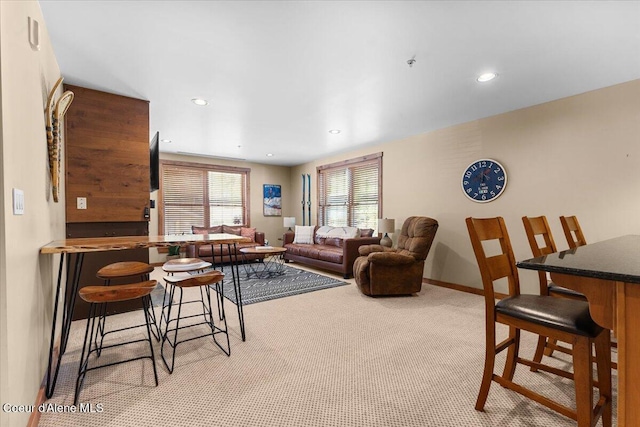 834 Mckinley Ave Unit 208, Kellogg, ID 83837 - living room with baseboards, recessed lighting, and light colored carpet