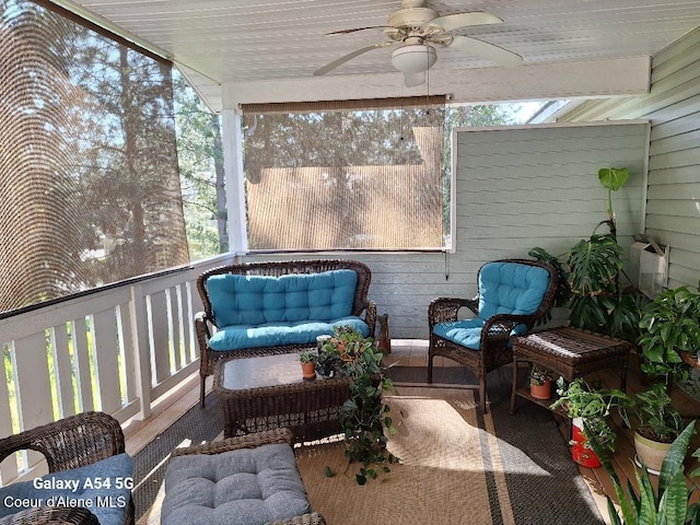 368 E Whispering Pines Ln # 6, Coeur Dalene, ID 83815 - sunroom / solarium with ceiling fan
