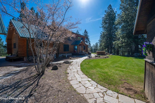 view of yard with a patio area