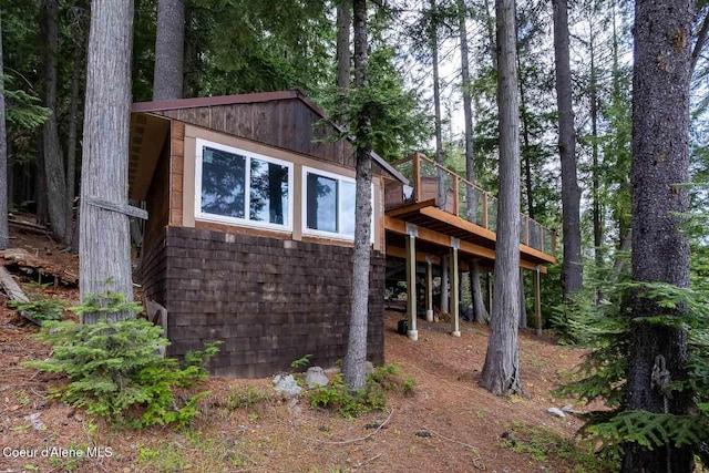 exterior space with a deck