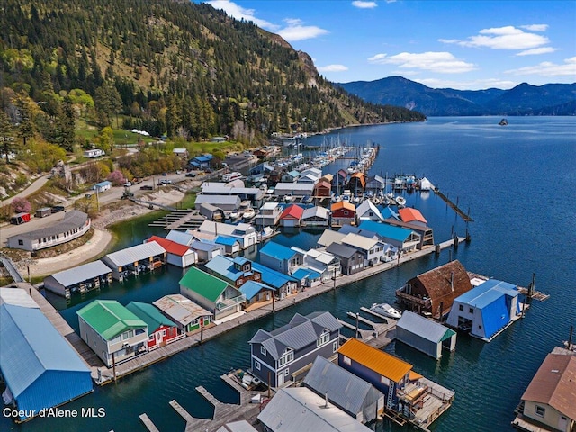 34128 N Scenic Bay D Dock Unit 21, Bayview, ID 83803 - bird's eye view with a view of trees and a water and mountain view