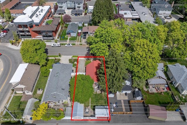 bird's eye view with a residential view