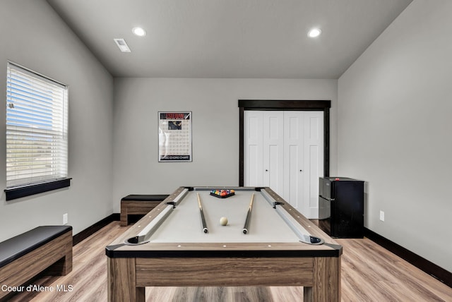2878 N Callary St, Post Falls, ID 83854 - game room with pool table, baseboards, light wood-type flooring, and recessed lighting