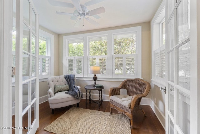 306 S Huron Ave, Sandpoint, ID 83864 - sunroom with wood finished floors, french doors, and baseboards
